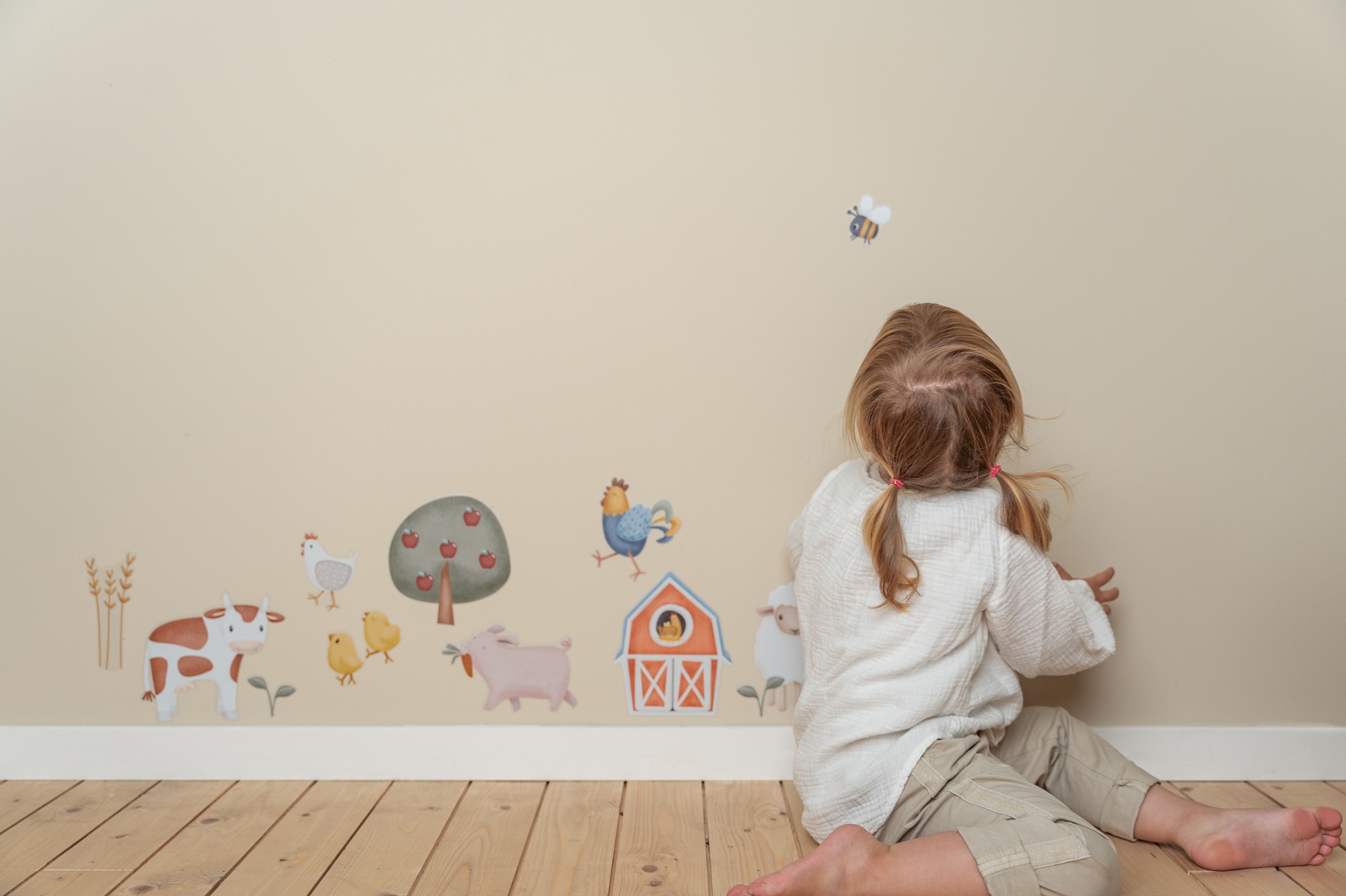 Stickers muraux pour enfant Petits animaux de la ferme, LITTLE DUTCH
