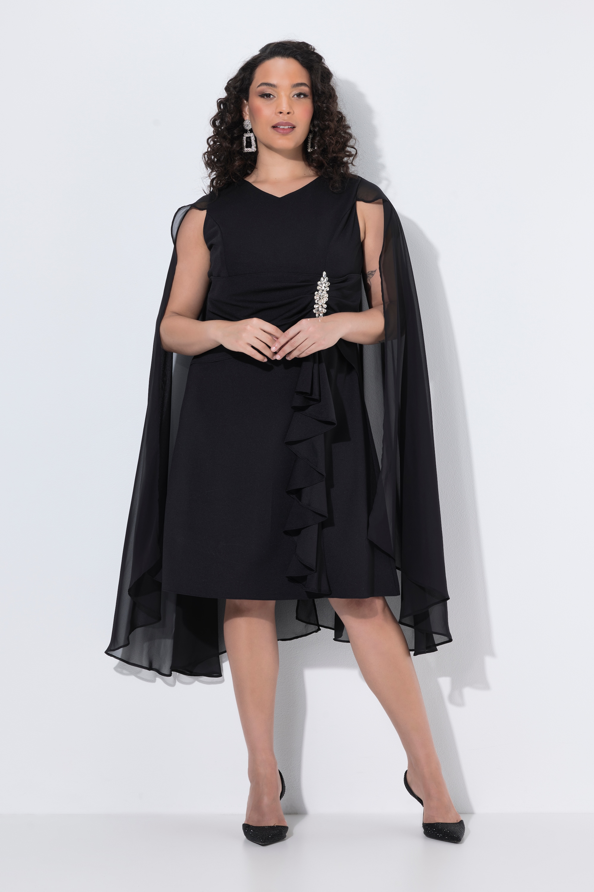 Robe sans manches, cape en mousseline, ULLA POPKEN