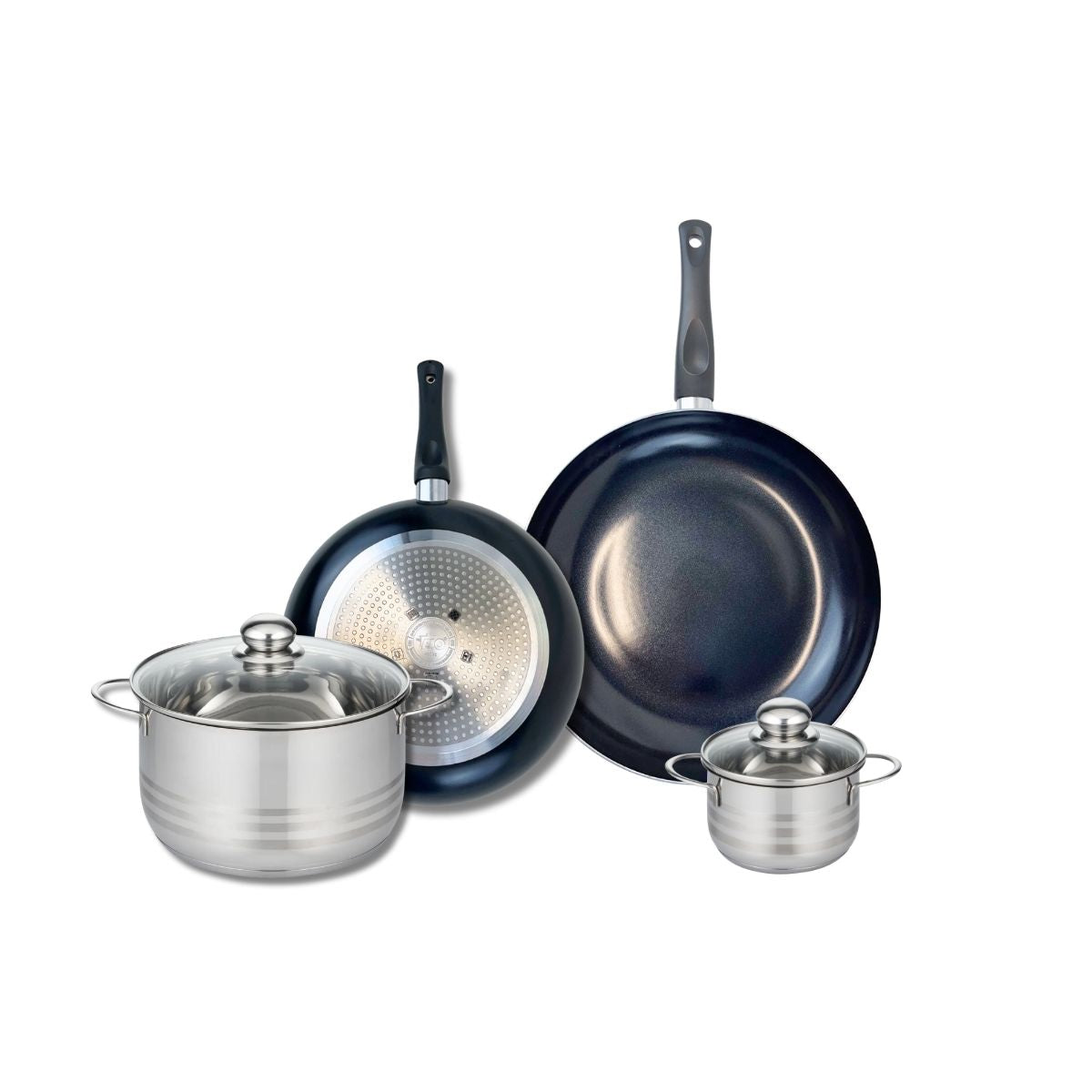 Batterie 2 poêles 24/28cm + 2 faitouts 12/20cm PRIMA BRILLANT, ELO