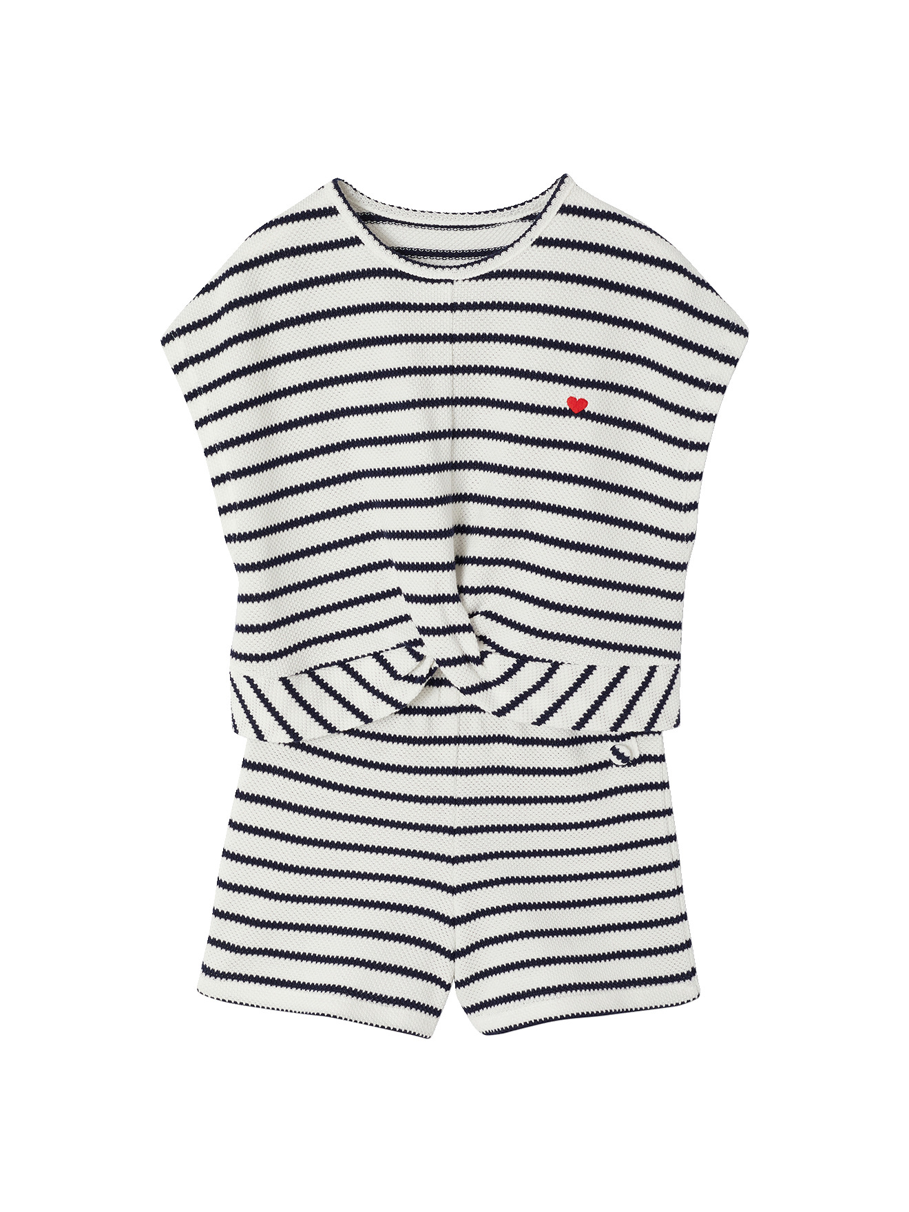 Ensemble t-shirt short en maille fantaisie, VERTBAUDET