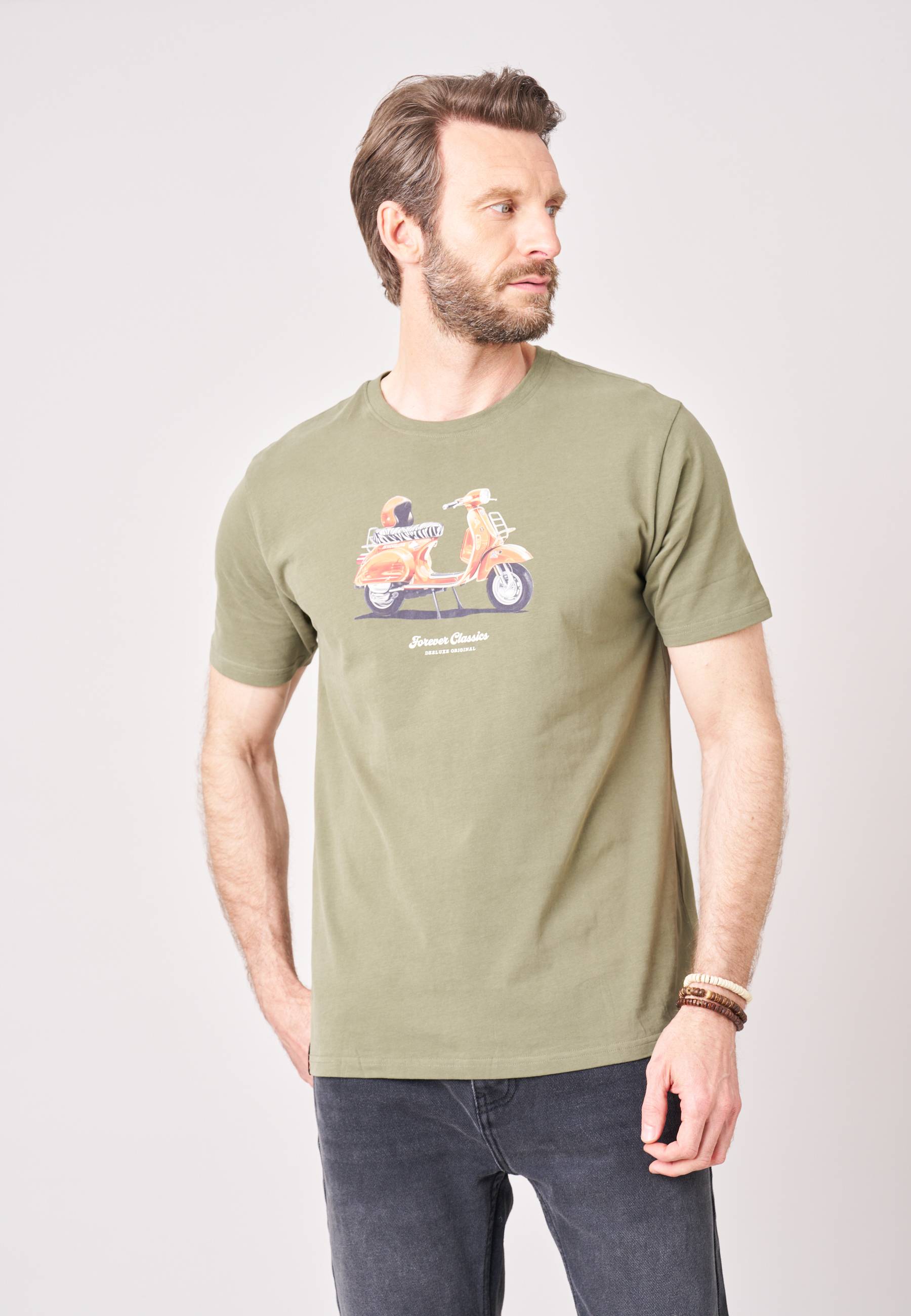 T-shirt regular homme en 100% coton avec imprimé scooter vintage JUICY, DEELUXE