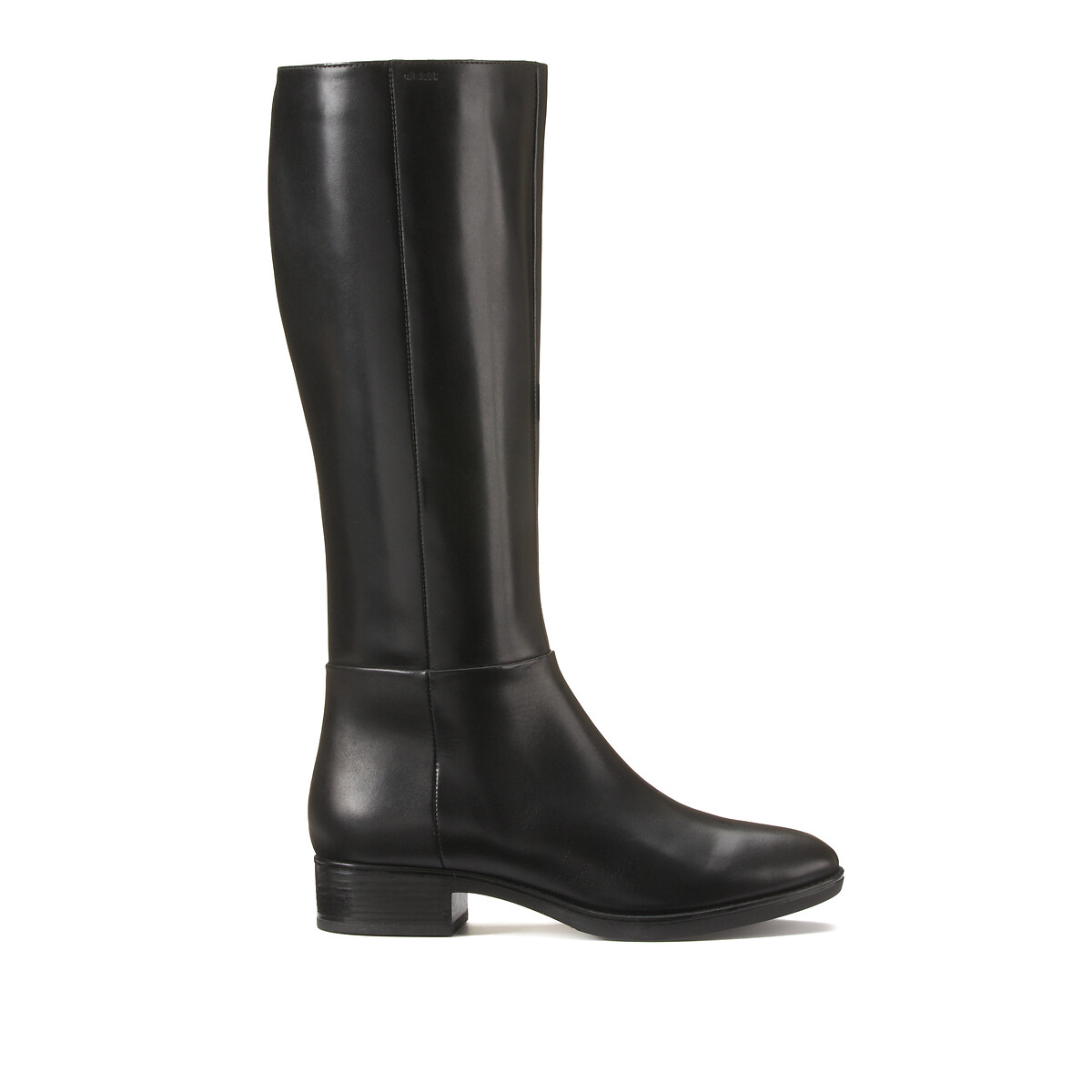 Image of D Felicity Leather Knee-High Boots with Heel