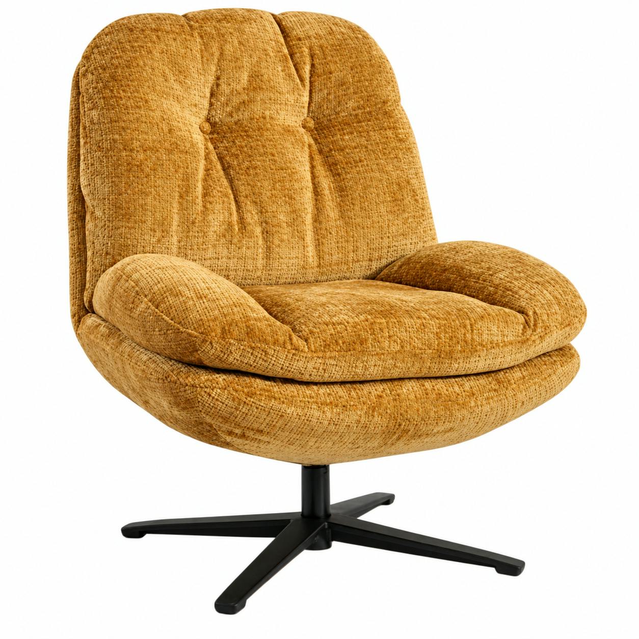 Fauteuil confort pivotant en tissu doux IENA, PIER IMPORT