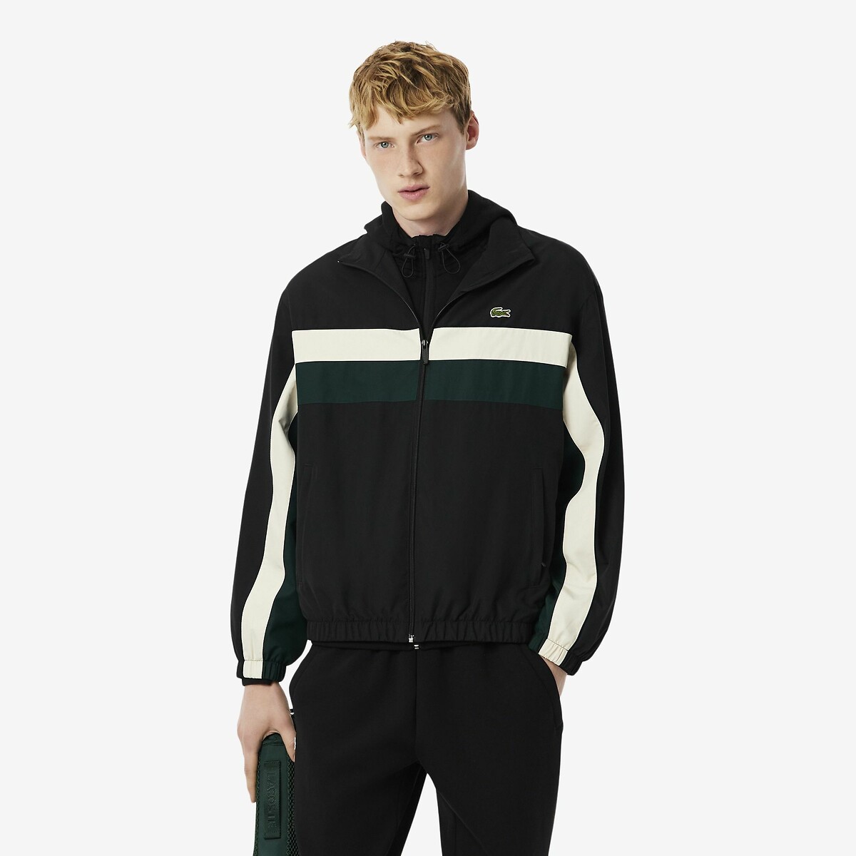 Veste de survêtement color block, LACOSTE