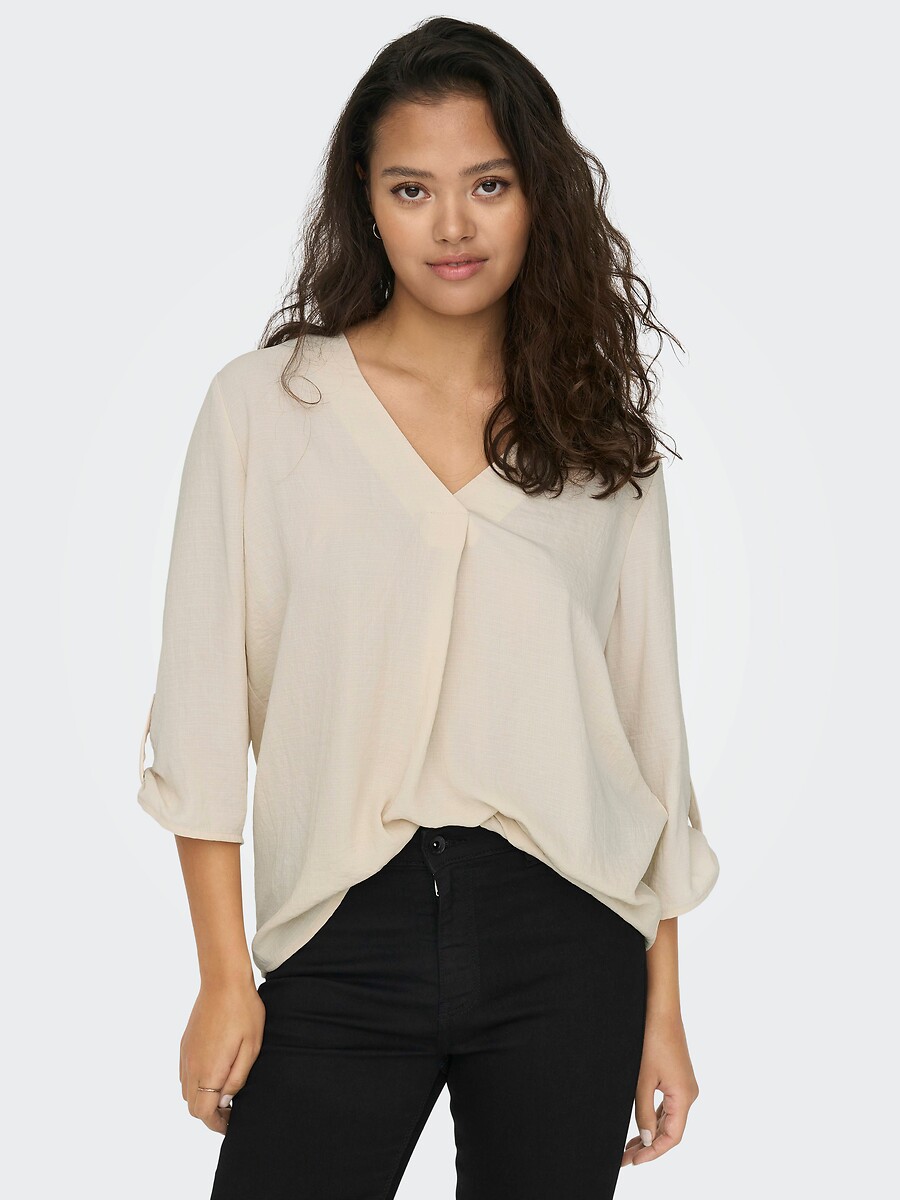 Blouse manches 3/4, col V, JDY