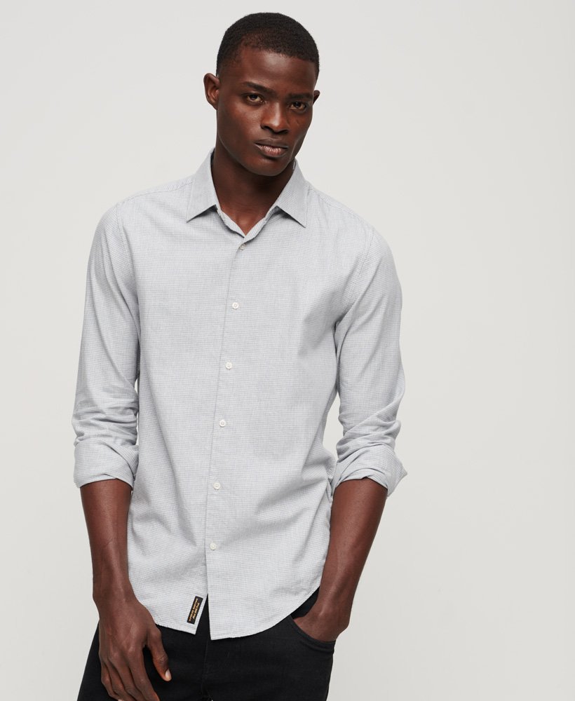 Chemise habillée en coton à manches longues, SUPERDRY