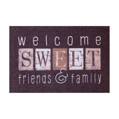 Tapis d'entrée motif Welcome Sweet Friends 50x80cm CASAME