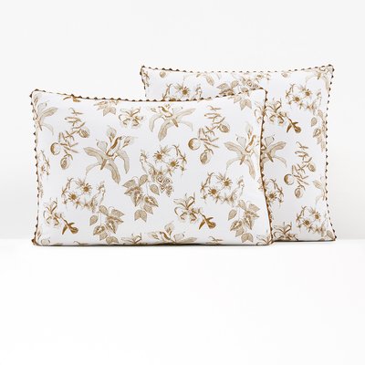 Granadille Monochrome Floral Crochet 100% Washed Cotton Pillowcase LA REDOUTE INTERIEURS