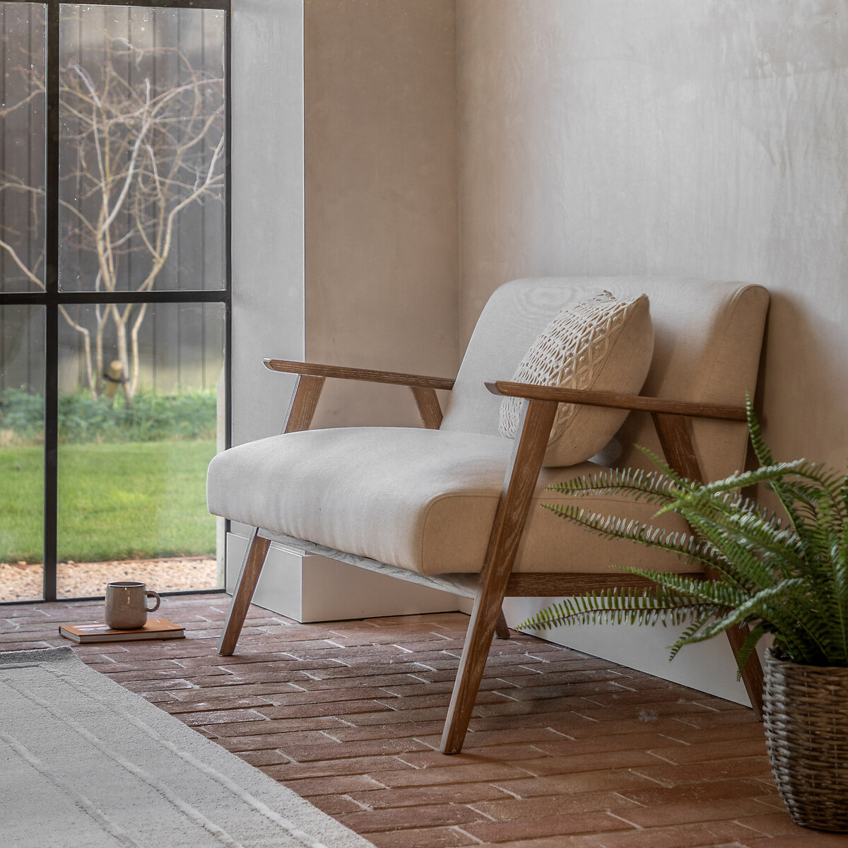Berlin Mid-Century 2 Seater Linen Accent Sofa, ÉDITÉ