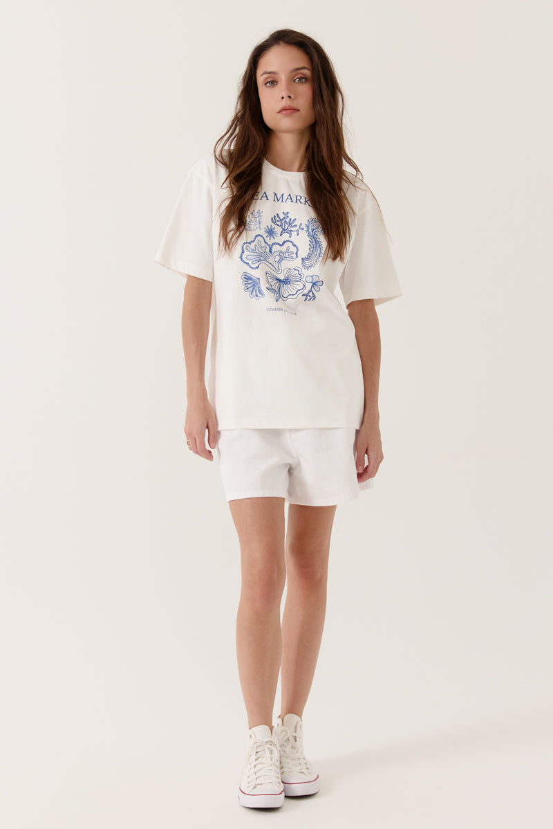 T-shirt à manches courtes col rond avec imprimé devant ILYSIA, ARTLOVE