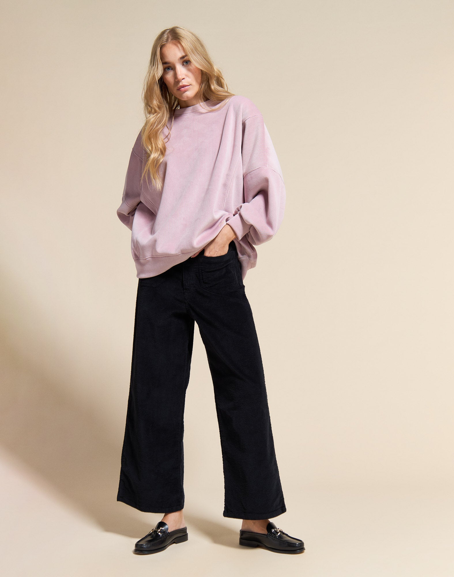 PANTALON JANE VELOURS BLACK, PULLIN
