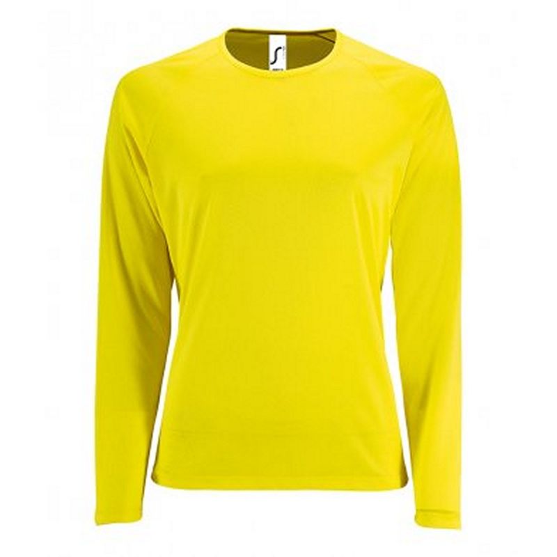 Tee shirt manche store longue jaune femme