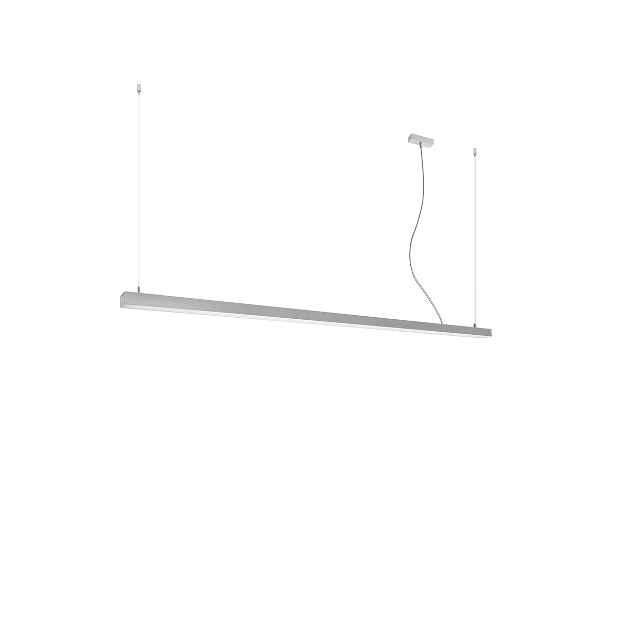 Suspension Aluminium Gris LED 1 Pinne, EDEN