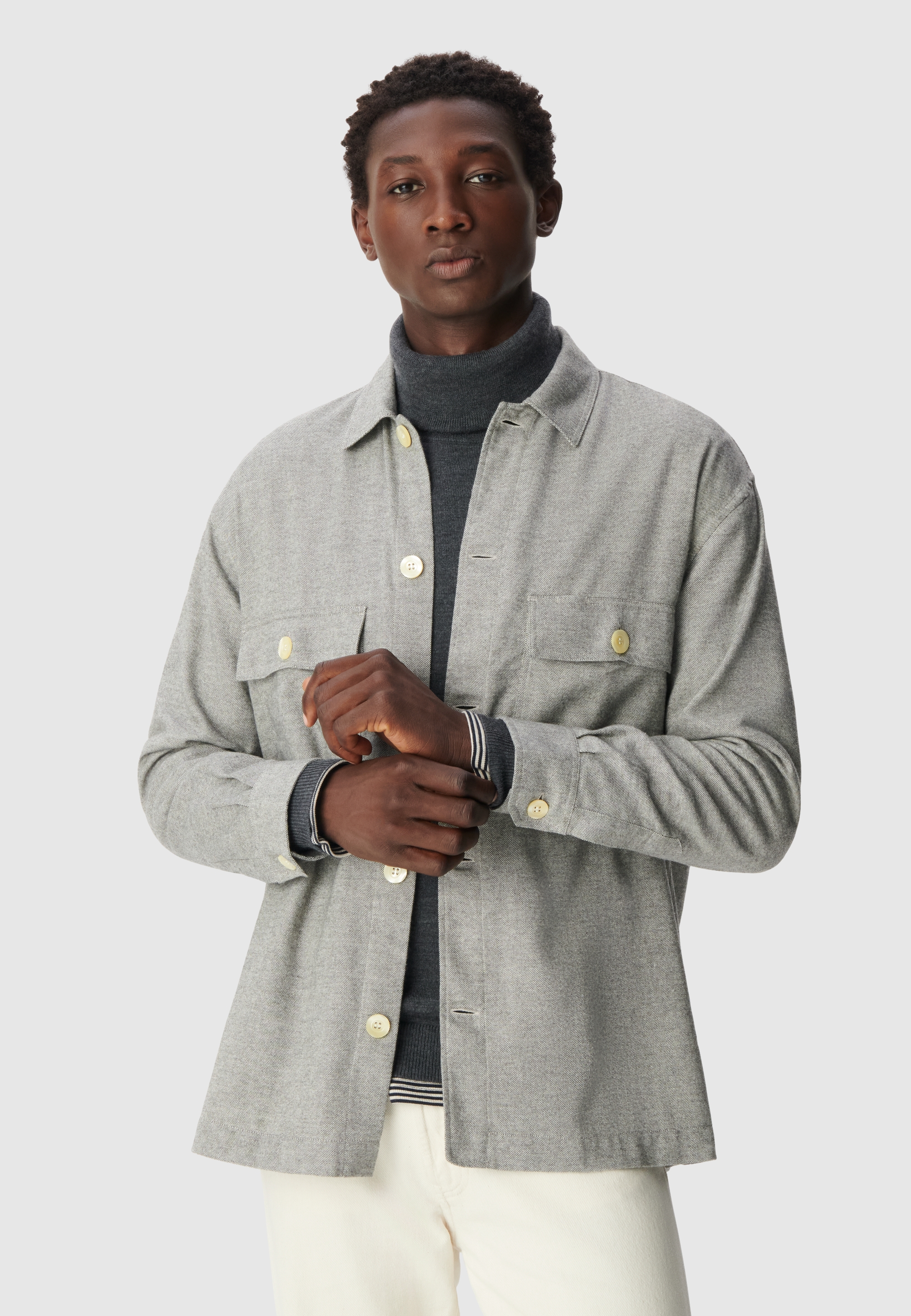 Chemise easy en flanelle, IKKS