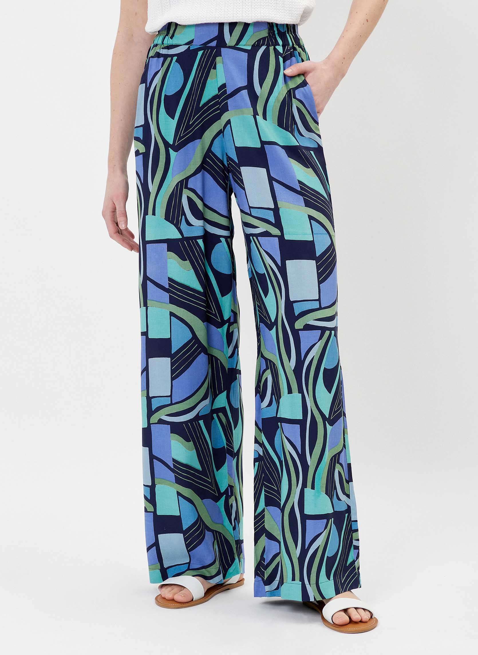 Pantalon imprimée fluide ample Ecovero ALEXIA, PRINCESSE NOMADE
