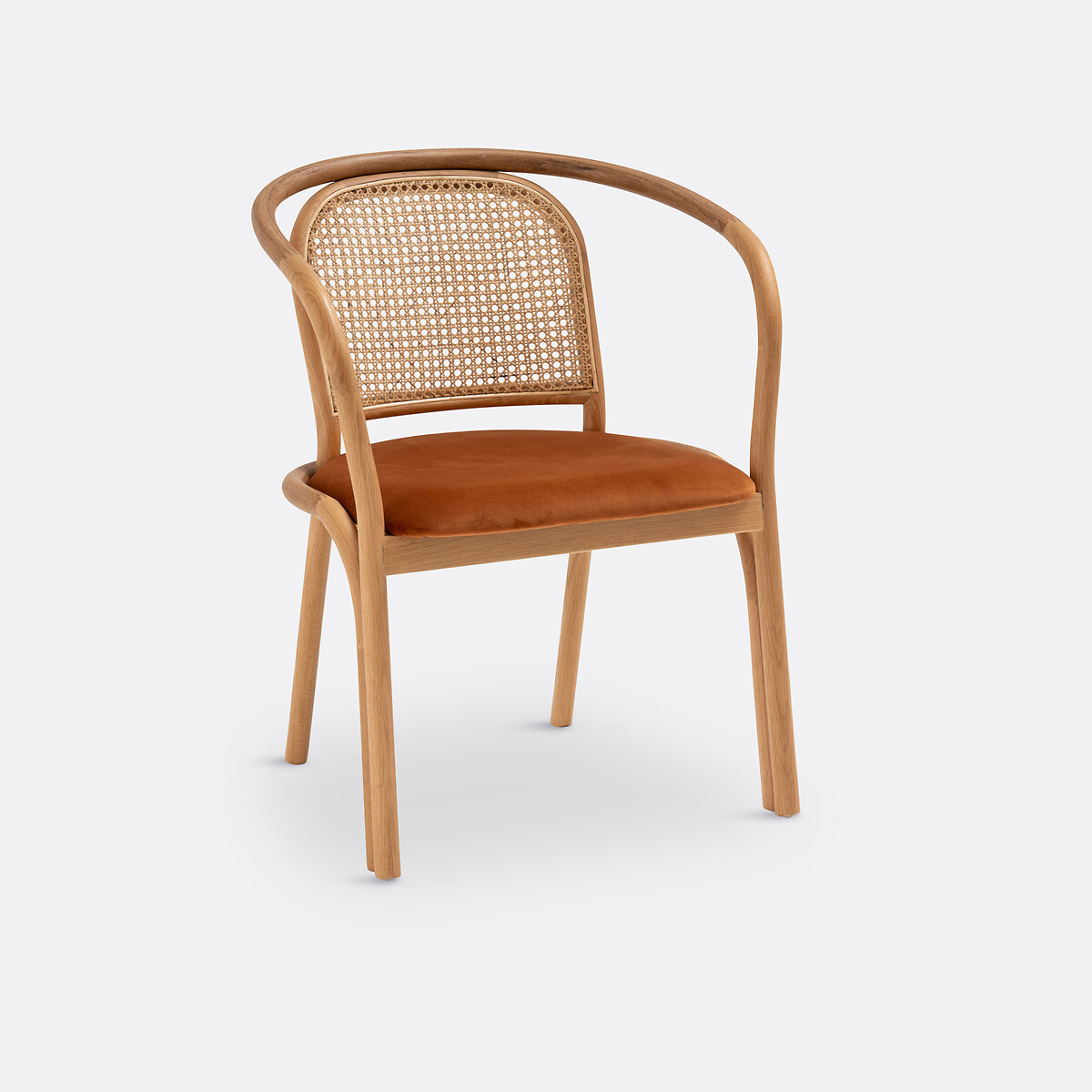 Fauteuil de table chêne et cannage, Joana, LA REDOUTE INTERIEURS
