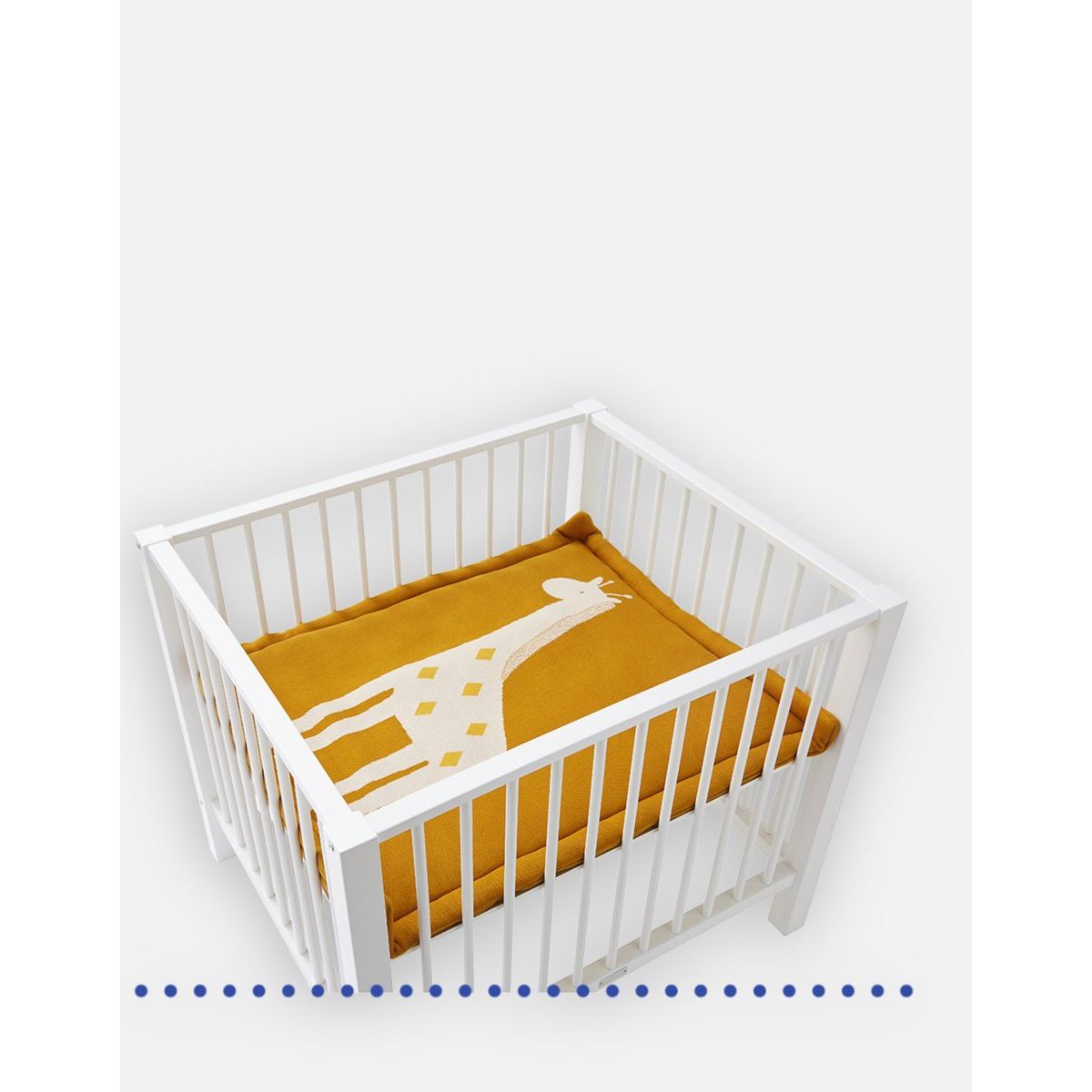 Tapis De Jeu Et De Parc 100 X 100 Cm En Tricot Bio Ocre Jaune Noukie S La Redoute