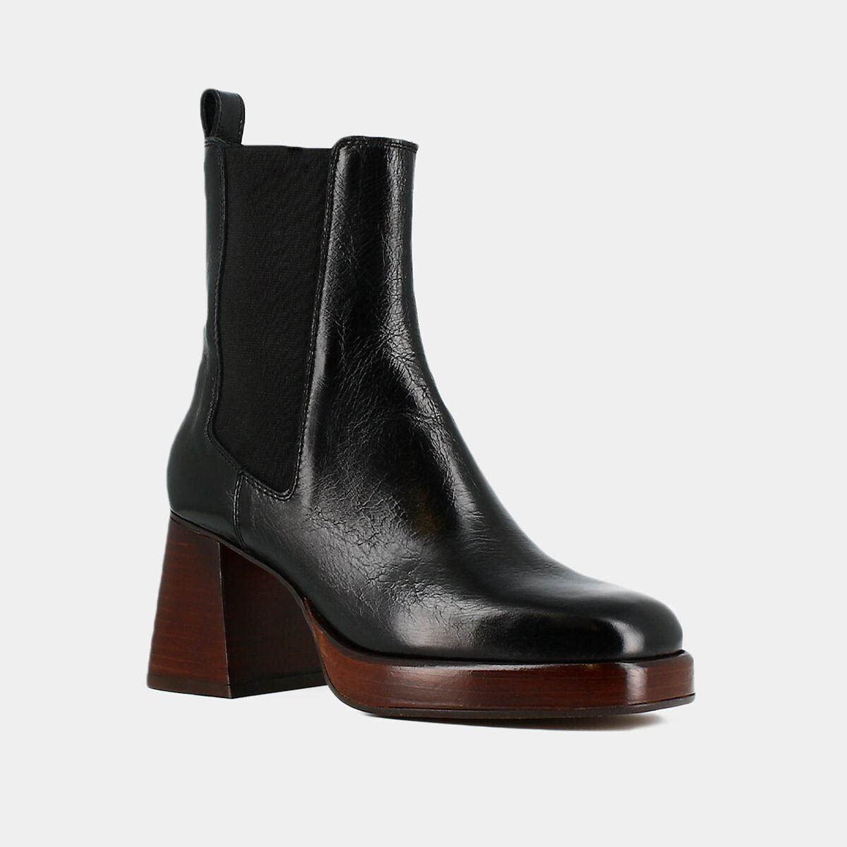 Jonak Botines elásticos de piel Becca con plataforma — photo 2