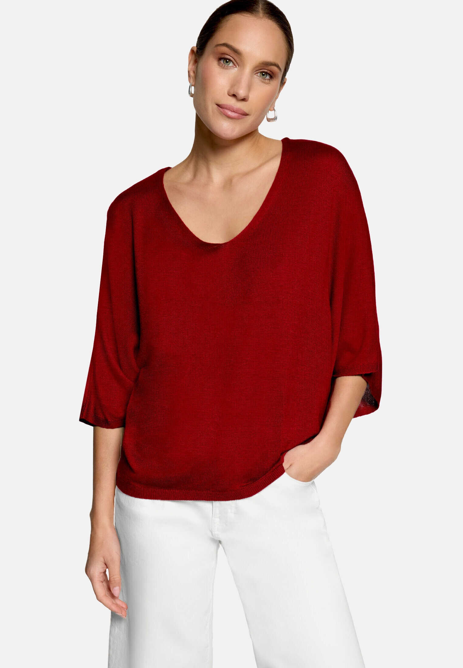 Pull-over en fine maille manches courtes, ZERO