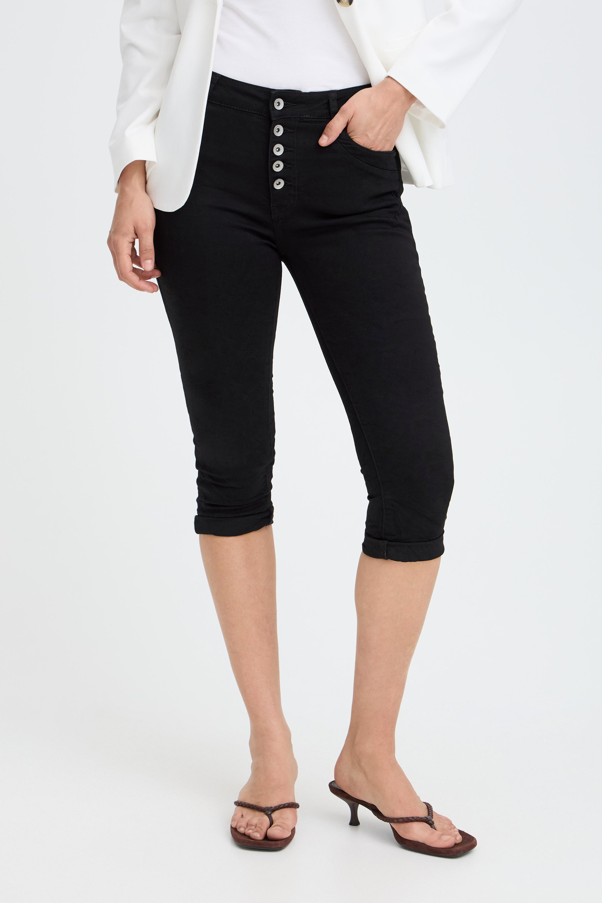 Jeans capri, coupe droite, B.YOUNG