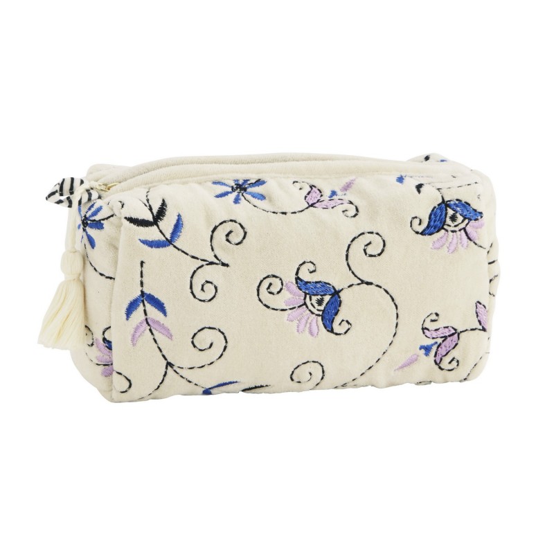Trousse à maquillage velours floral, MADAM STOLTZ