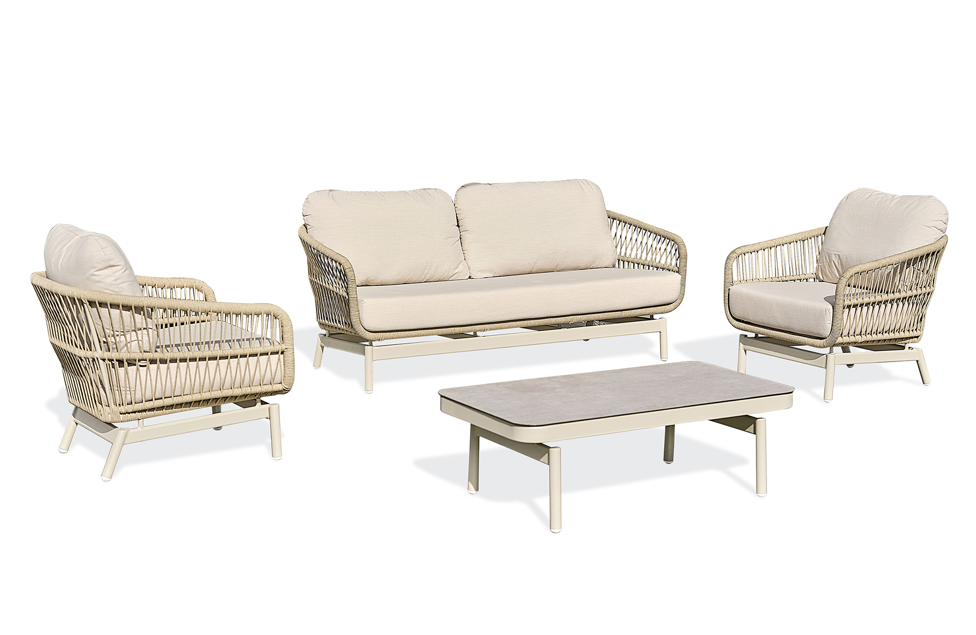 Salon de jardin bas en aluminium DYLIS, REMARQUABLE