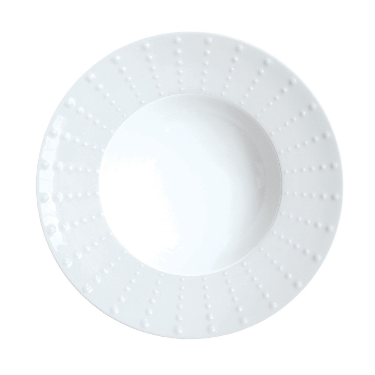 6 Assiettes Creuses Gourmet Médard De Noblat - Collection Shadow Aqua - Grès Émaillé