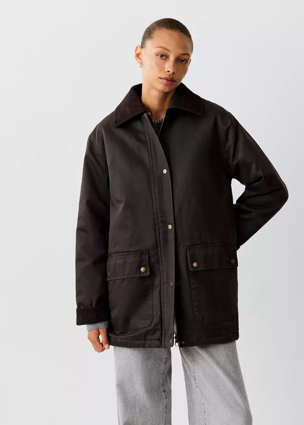 Parka oversize cirée, MANGO TEEN