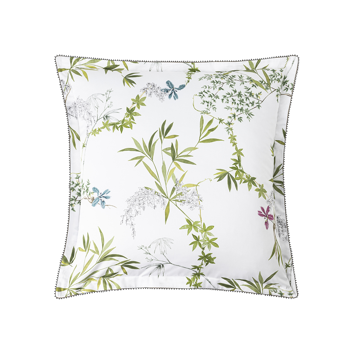 Taie d'oreiller imprimée en satin de coton bio, MATIN, ALEXANDRE TURPAULT