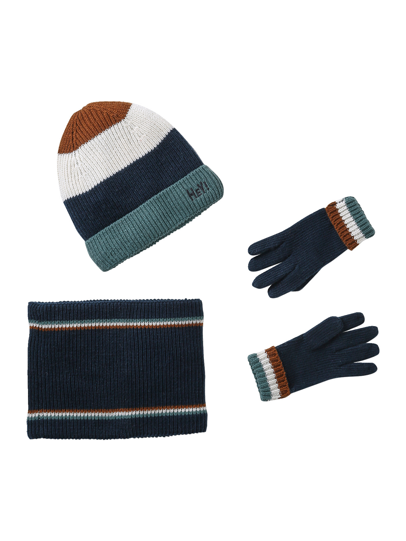 Ensemble bonnet, snood et moufles, VERTBAUDET