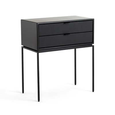 Réalto Metal and Leather Bedside Table AM.PM