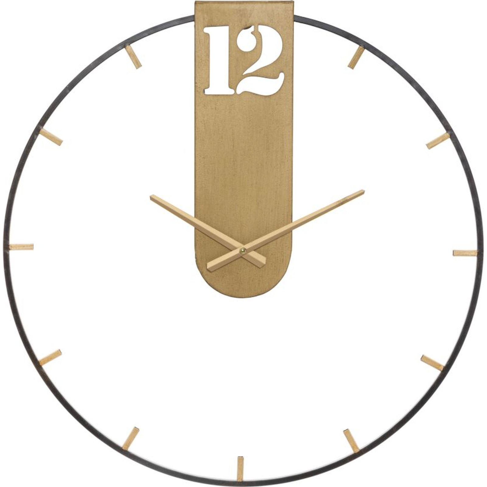 Horloge murale en fer motif graphique GLAM, RECOLLECTION