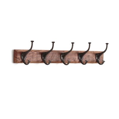 Anet Wall-Mounted Coat Rack with 5 Hooks LA REDOUTE INTERIEURS