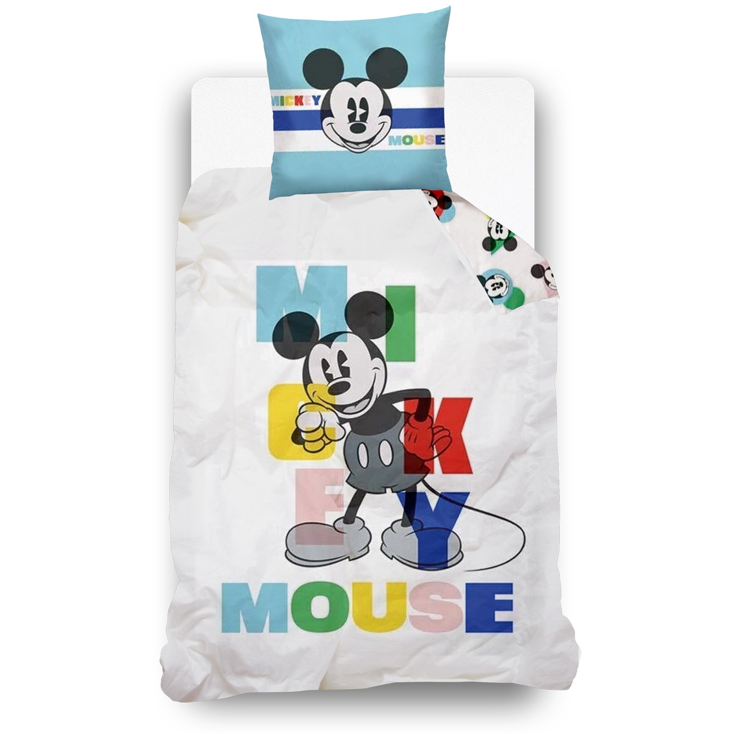 Parure de lit coton Disney, MICKEY MOUSE COLOR BLOC, DISNEY