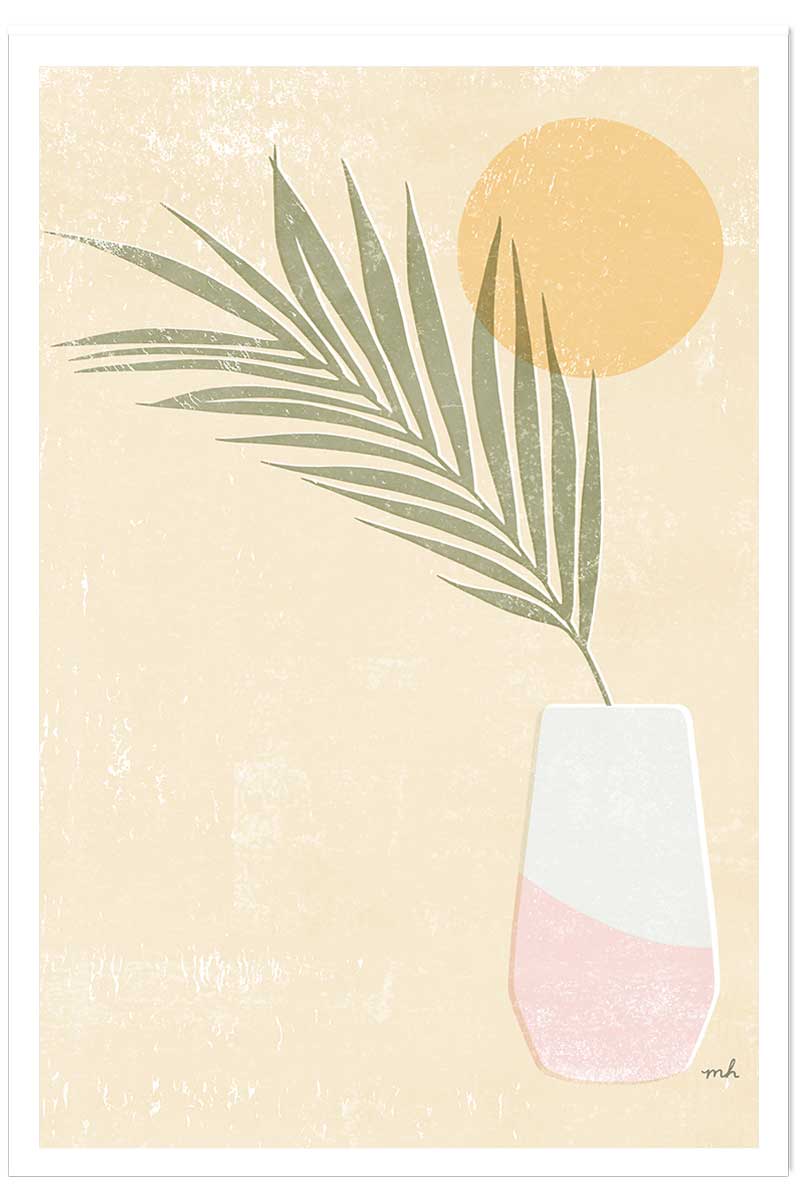 Affiche fleurs Un été jaune citron, HEXOA