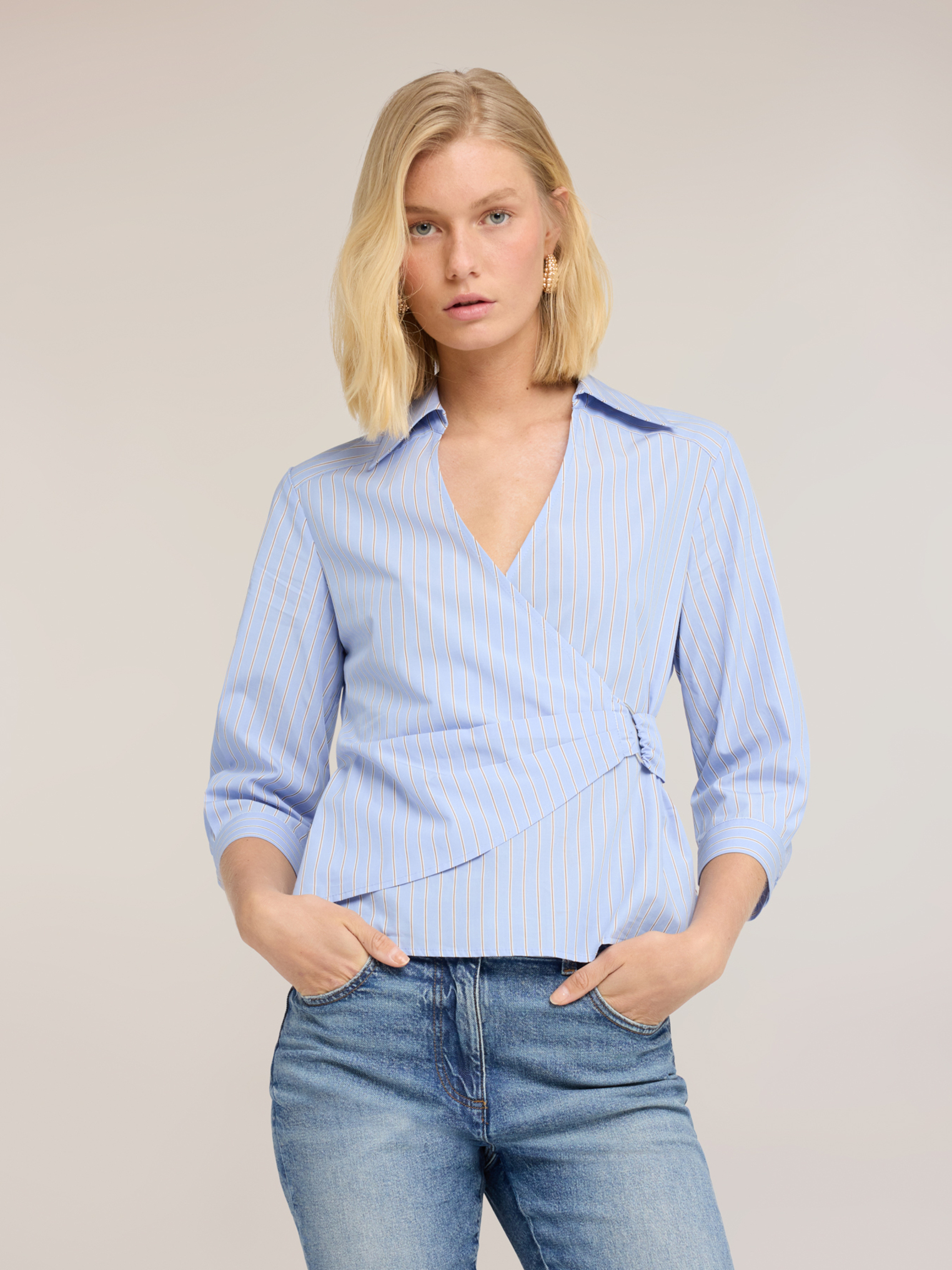 Chemise portefeuille à rayures, MOTIVI