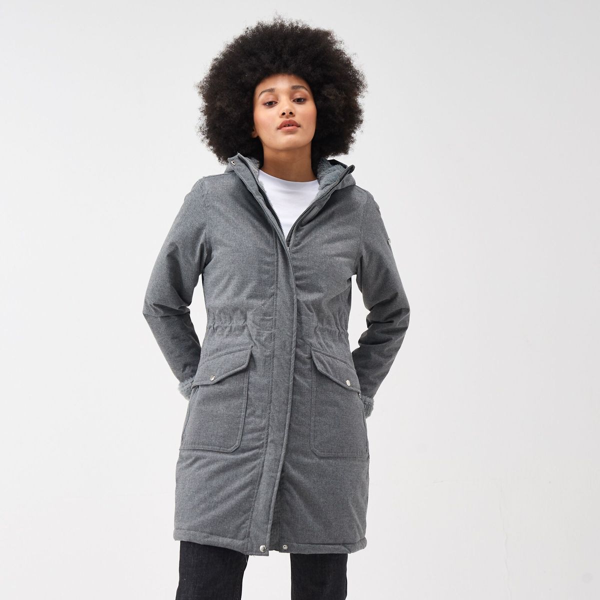 Parka femme outlet gris clair