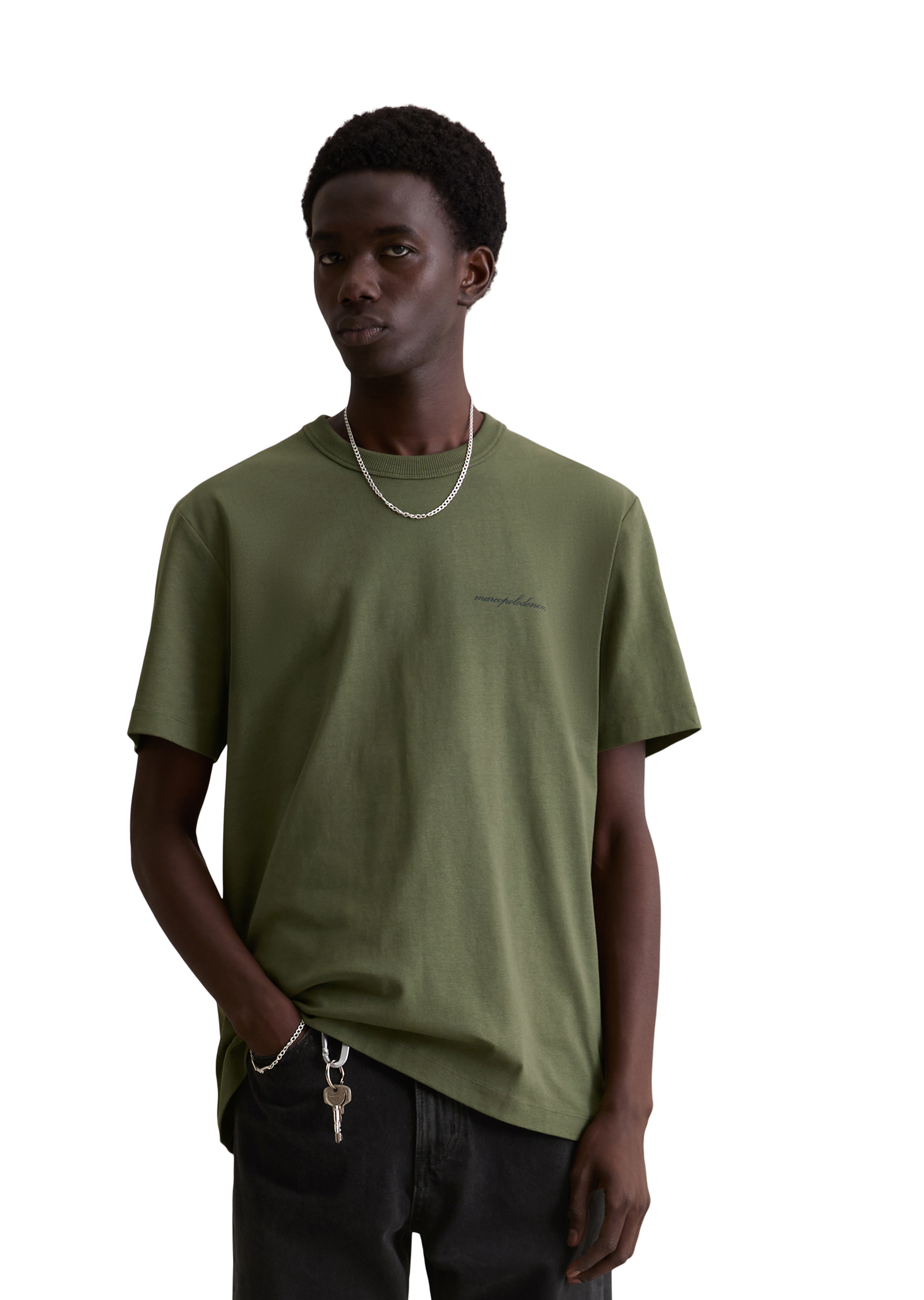 T-shirt relaxed en jersey de coton bio épais, MARC O’POLO DENIM
