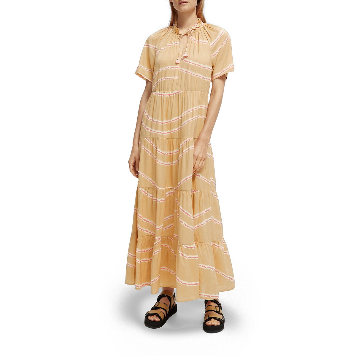 Robe longue imprim tie and dye longue imprim orange Scotch And