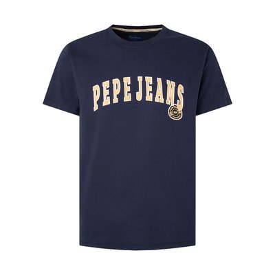 Ronel Logo Print T-Shirt in Cotton with Crew Neck PEPE JEANS