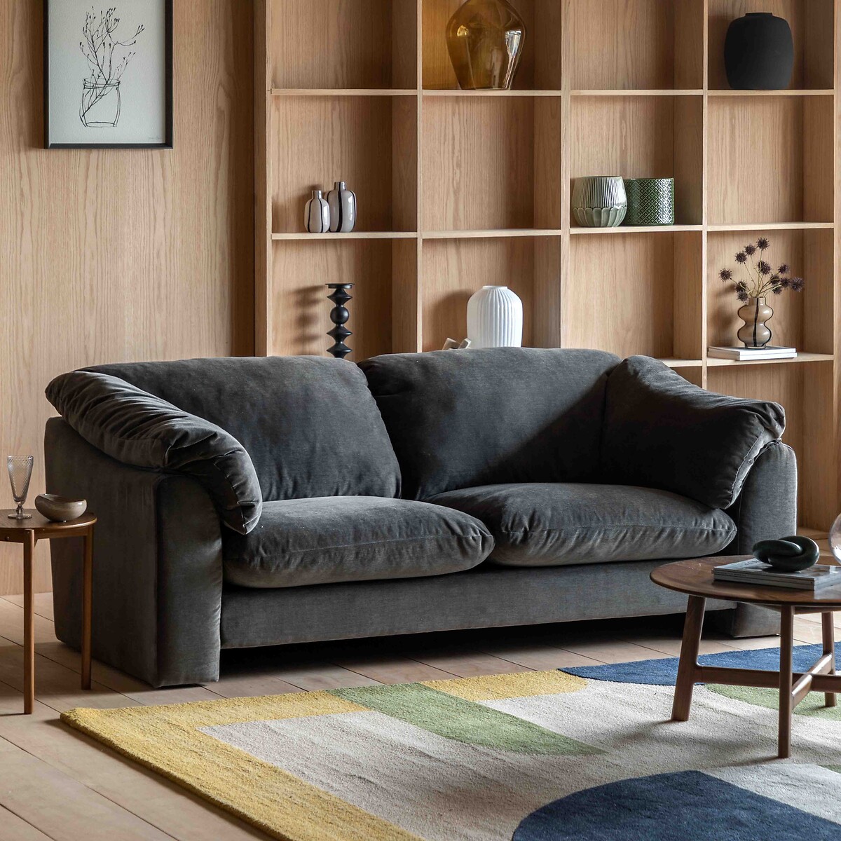 Koda Velvet Chenille Relaxed 4-Seater Sofa, ÉDITÉ