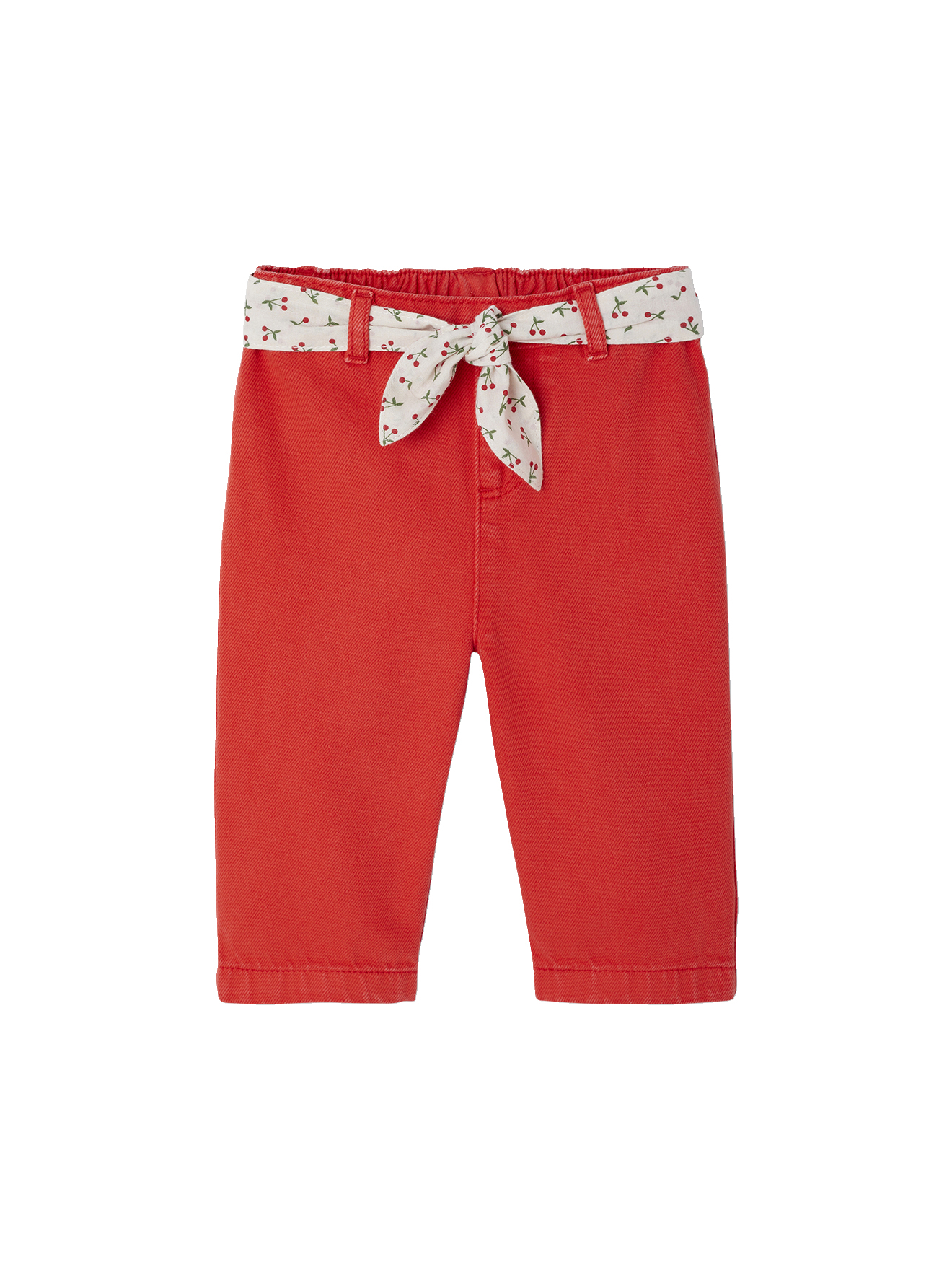 Pantalon large bébé avec ceinture à nouer, VERTBAUDET
