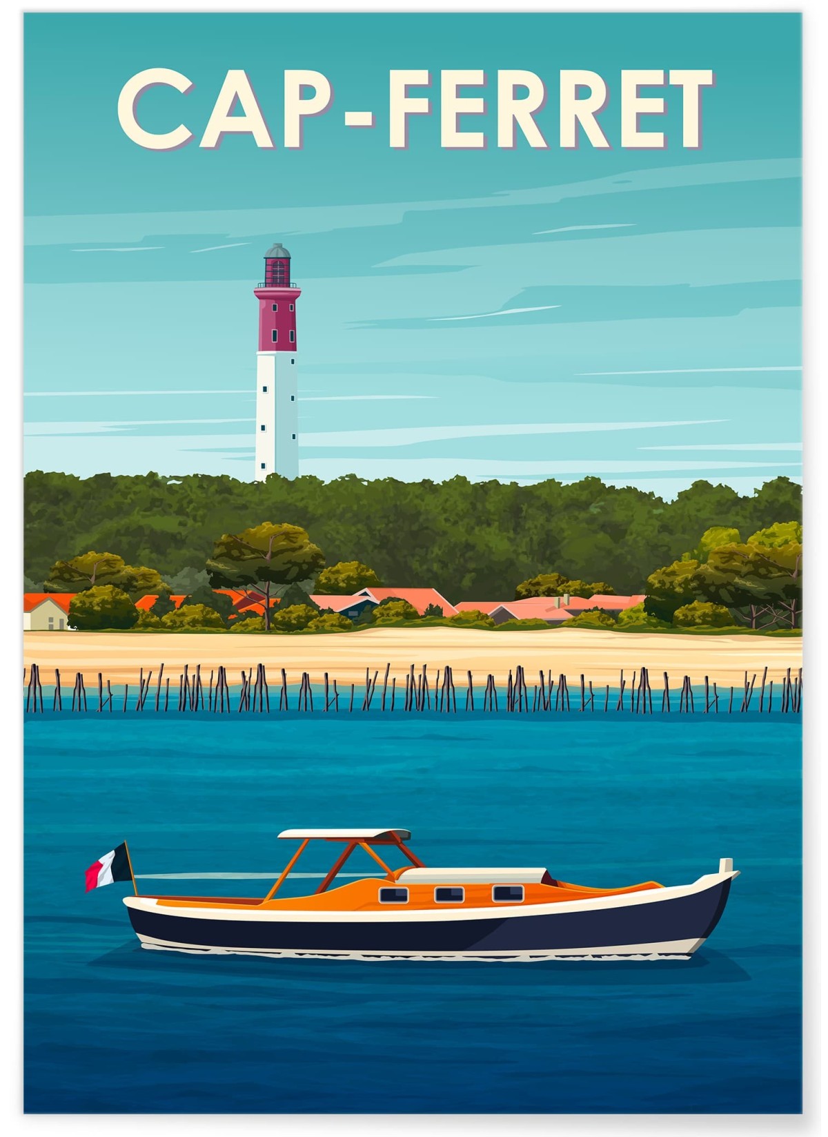 Affiche ville Cap-Ferret 3, L'AFFICHERIE
