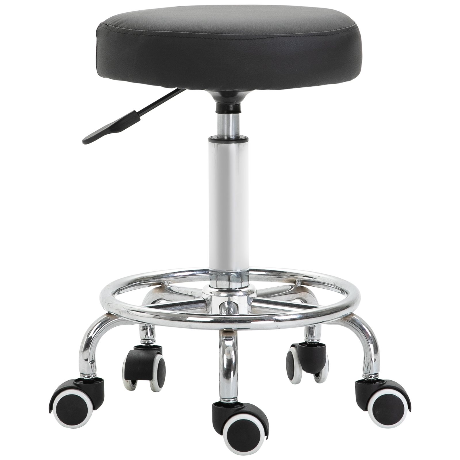 Tabouret de salon Revêtement synthétique Noir, HOMCOM