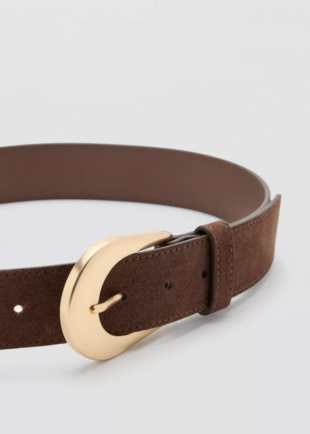 Ceinture cuir boucle, MANGO