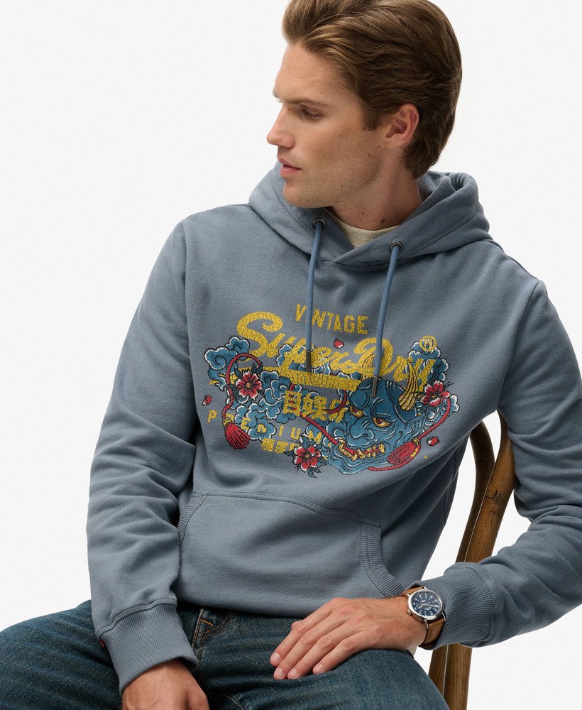 Sweat à capuche décontracté Vintage Logo Tokyo, SUPERDRY