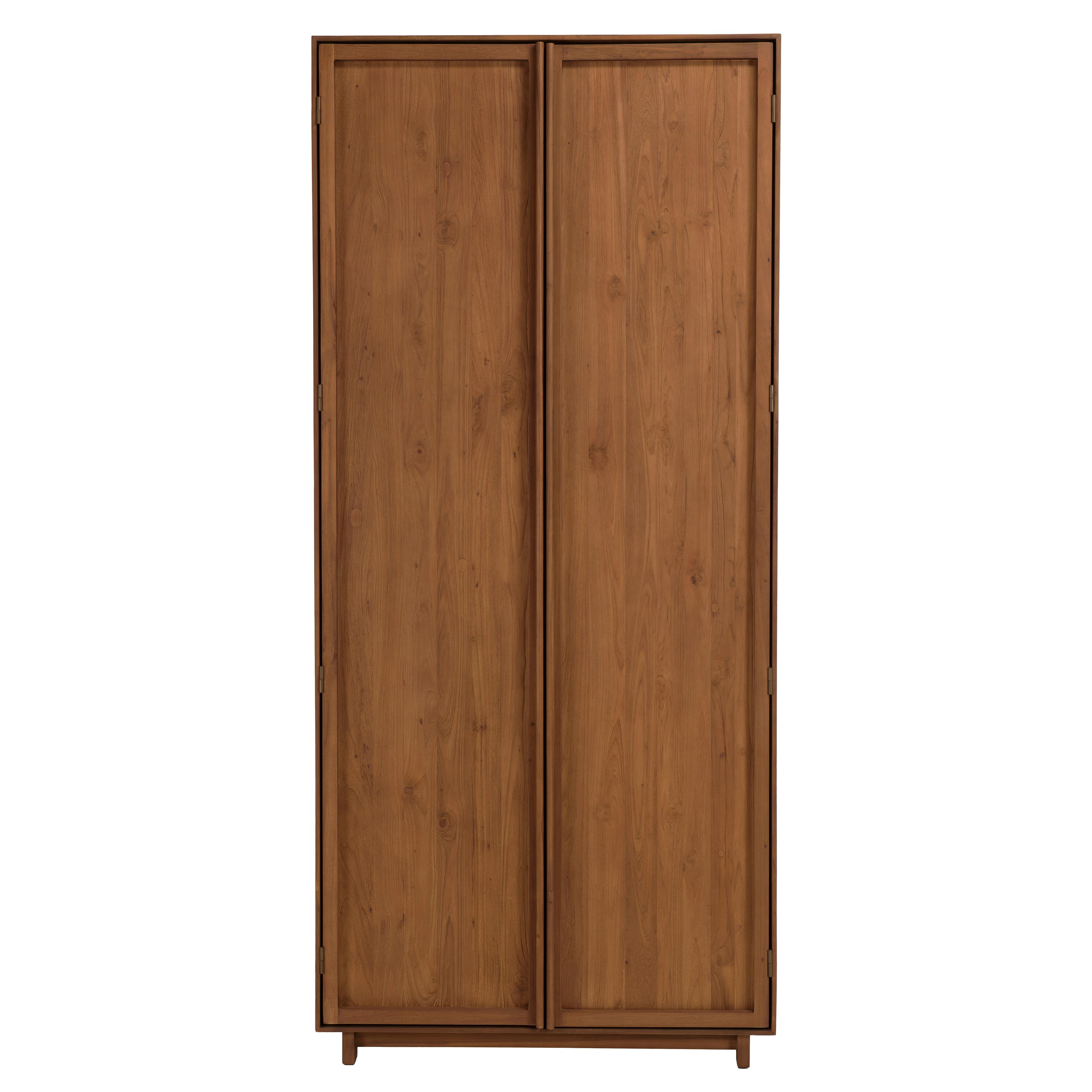 Armoire 2 portes 90x200cm en bois de teck recyclé SWING, PIER IMPORT