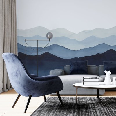 Papier peint panoramique - Paysage de montagnes - Blue Mountains - 425cm x 280cm (L x H) LA TOUCHE ORIGINALE