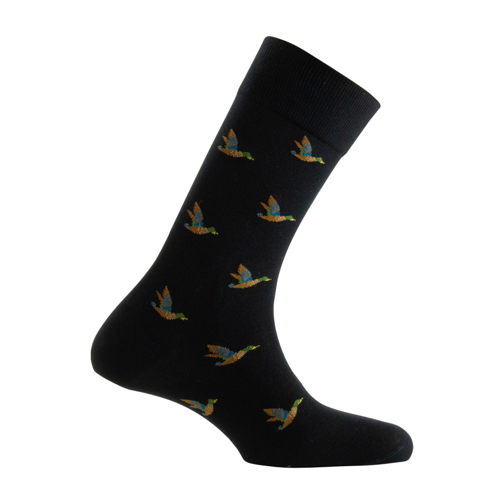 Mi-chaussettes en coton all over canards MADE IN FRANCE, KINDY