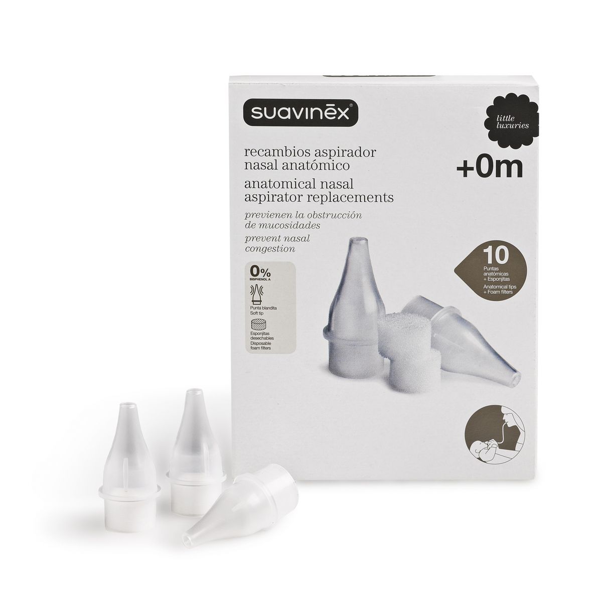 Lot De 10 Embouts De Rechange Mouche Bebe Transparent Suavinex La Redoute